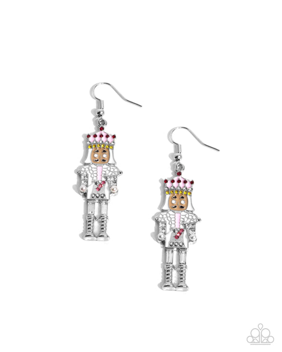 Nutcracker Nostalgia - Multi - Paparazzi Accessories Christmas Earrings