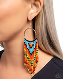 Waving the Banner - Multi - Seed Bead Earrings