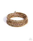Best Way to Unwind - Brass - Paparazzi Accessories Coil Bracelet