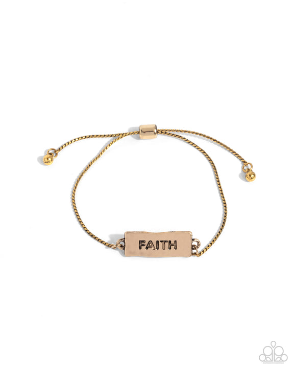 Confession of Faith - Gold - Paparazzi Accessories