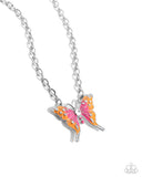 Soft Landing - Orange -Butterfly Necklace