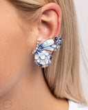 Decadent Descent - Blue - Paparazzi Accessories Clip-On Earrings