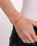 Dainty Delivery - Copper - Paparazzi Accessories Butterfly Floral Bracelet