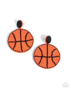 Shooting Hoops - Orange - Paparazzi Accessories Basketball Earrings