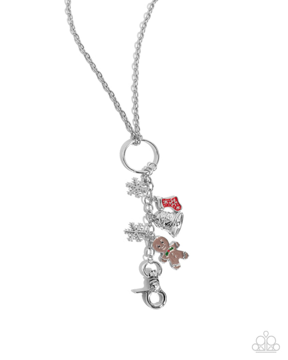 Up on the Housetop - Multi - Paparazzi Accessories - Christmas Charm Lanyard