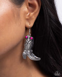 Southern Belle of the Ball - Pink - Paparazzi Accessories Boot Earrings