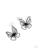 Rebirthed Radiance - Black - Butterfly Earrings