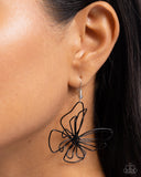 Rebirthed Radiance - Black - Butterfly Earrings