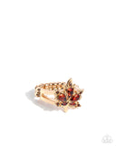 Im An Autumn - Brown - Paparazzi Accessories Amber Topaz Leaf Ring