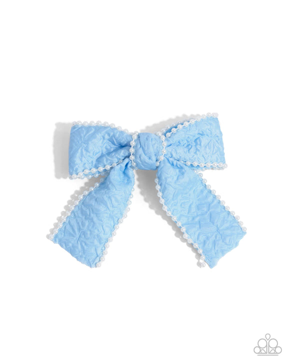 Coquette Charm - Blue - Paparazzi Accessories Hair Bow
