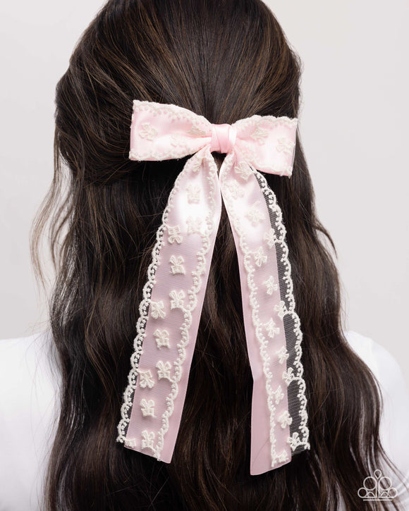 Carefree Coquette - Pink - Paparazzi Accessories Hair Bow