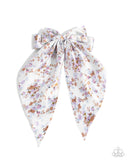 Fluttering Flowers - White - Paparazzi Accessories Hair Bow