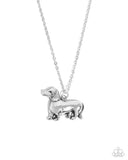 Darling Dachshund - Silver - Dog Necklace