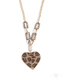 Roadside Romance - Multi - Cheetah Pink Diamond Necklace
