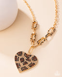 Roadside Romance - Multi - Cheetah Pink Diamond Necklace