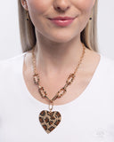 Roadside Romance - Multi - Cheetah Pink Diamond Necklace
