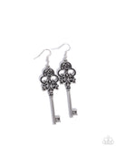 Chateau Chic - Silver - Key Earrings