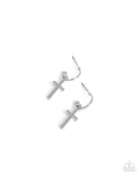 Daily Divinity - Silver - Cross Hoop Earrings