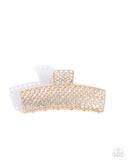 Glittery Gesture - Gold - Claw Clip