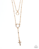 Faithfully Fierce - Gold - Layered Cross Necklace