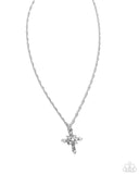 Graceful Glory - White - Cross Necklace