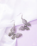 Fresh Flutter - White - Butterfly Earrings