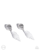 Coastal Collage - White - Clip-on Earrings