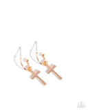 Daily Divinity - Gold - Cross Hoop Earrings