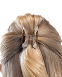 Striped Shopaholic - Brown Claw Clip