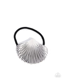 Short Seashell - Silver - Hair Tie