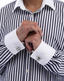 Baseball Backdrop - Silver - Cufflinks