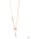 Eternal Embrace - Gold - Cross Necklace