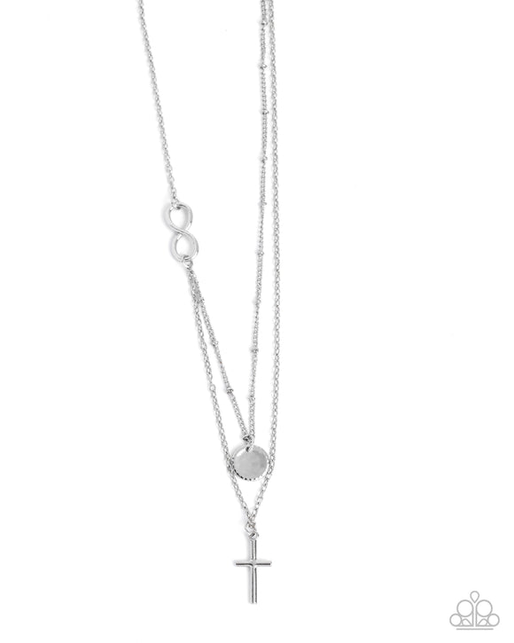 Eternal Embrace - Silver - Cross Necklace