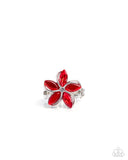 Floral Fabrication - Red - SPINNER RING