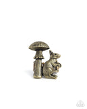 Textured Toadstool - Brass - Squirrel Mushroom Ring