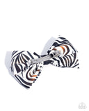 Zealous Zebra - White - Hair Bow