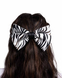 Zealous Zebra - White - Hair Bow