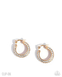 Date Night Debut - Gold - Clip-on Earrings