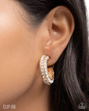 Date Night Debut - Gold - Clip-on Earrings