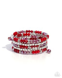 Memorable Masterpiece - Red - Coil Bracelet