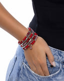 Memorable Masterpiece - Red - Coil Bracelet