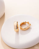 Sleek Spell - Gold - Clip-on Hoop Earrings