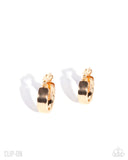 Sleek Spell - Gold - Clip-on Hoop Earrings