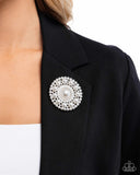 Posh Paladin - White - Pearl Brooch