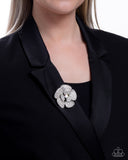 Festive Flourish - White - Brooch