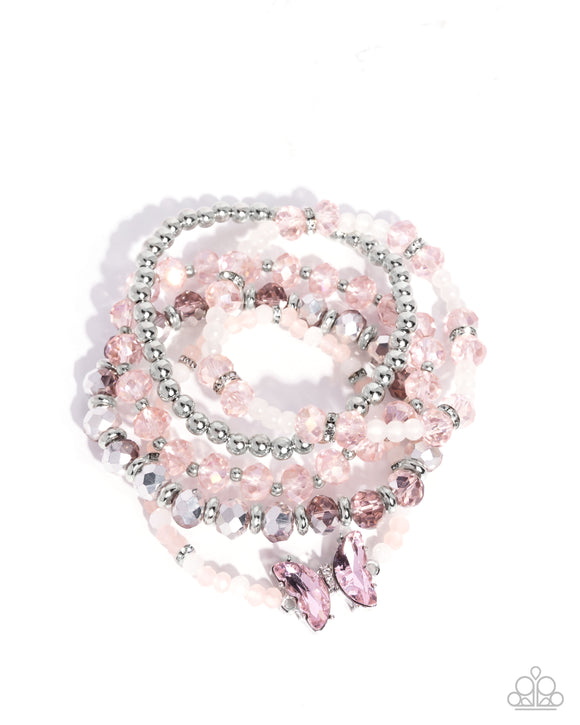 Aerial Abundance - Pink - Butterfly Bracelet