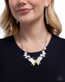 Floating Feature - Yellow - Butterfly Necklace
