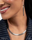 Herringbone Haute - Silver - Stainless Necklace LOP0625