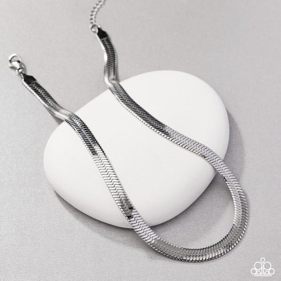 Herringbone Haute - Silver - Stainless Necklace LOP0625