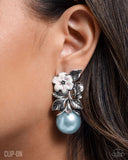 Elegant Evolution - Blue - Clip-on Earrings